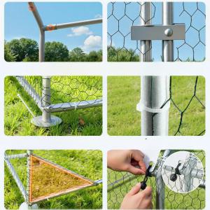 Tyúkól, csirkefuttató fedéllel – horganyzott acélból, 270 × 760 × 200 cm (30–60 tyúk részére)