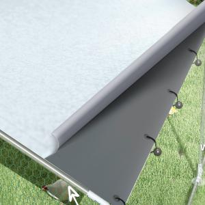 Tyúkól fedett kifutóval és UV-álló tetővel, létrával, ülőrúddal 300 × 800 × 195 cm, 24–30 tyúk részére
