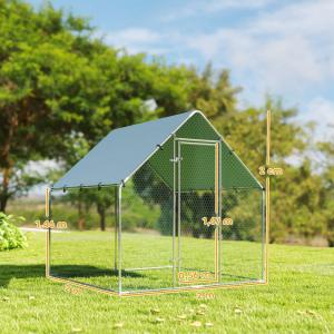 Tyúkól fedett tyúk kifutó zárható ajtóval, acél vázzal 200 × 200 × 200 cm 4–6 tyúk számára