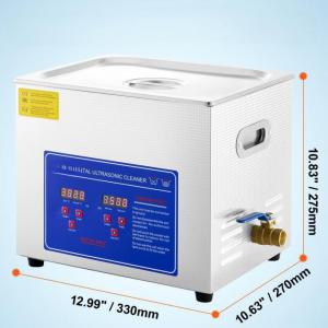 Ultrahangos tisztítógép 40 kHz 10 liter