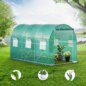 Üvegház, kerti fólia sátor melegház  zöld  3,5x 2x 2m