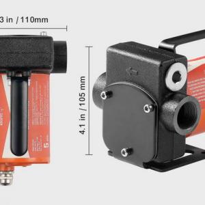 Üzemanyag-áttöltő szivattyú, 12 V DC, 19 l/perc, 75 W  – hordozható elektromos dízel- és üzemanyag-szállító egység automatikus elzáró fúvókával, hosszú szívó- és nyomótömlővel