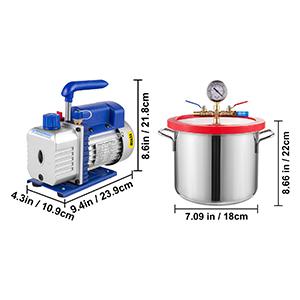 Vákuumkamra szivattyúval készlet 3,5  (m³/h) - 5,68 liter