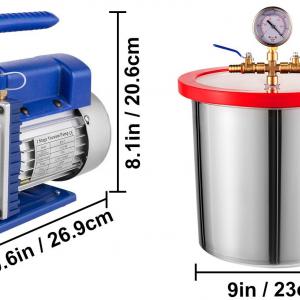 Vákuumkészlet, vákuumszivattyúval 13 liter, 85  liter/perc