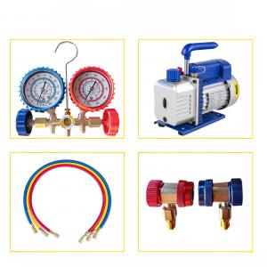 Vákuumszivattyú Vákuumpumpa mérőkészlettel  240W 4m³/perc  R134a R502 R22 R12