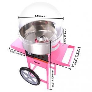 Vattacukor gép kocsival és fedéllel, 1000 W rózsaszín