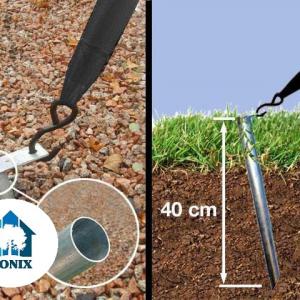 Viharvédelem 10 m talajrögzítés föld