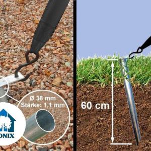 Viharvédelem 15 m talajrögzítés föld