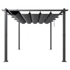 Visszahúzható alumínium pergola UV50+ védelemmel és vízálló tetővel – 3 × 4 m, tartós és elegáns árnyékoló