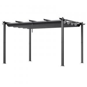 Visszahúzható alumínium pergola UV50+ védelemmel és vízálló tetővel – 3 × 4 m, tartós és elegáns árnyékoló