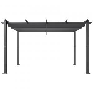 Visszahúzható alumínium pergola UV50+ védelemmel és vízálló tetővel – 3 × 4 m, tartós és elegáns árnyékoló
