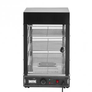 Vitrines melegentartó ételkiadó (gőzfűtés, 30–85 °C) 57 liter