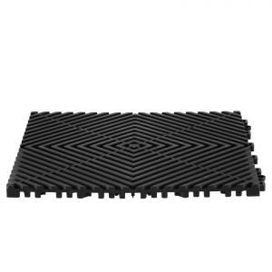 Vízelvezető padlóburkolat, padozat 31x31 cm (24 db) csúszásmentes fekete