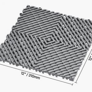 Vízelvezető padlóburkolat, padozat 31x31 cm (50 db) csúszásmentes szürke 4,6m2