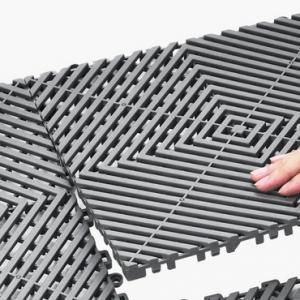 Vízelvezető padlóburkolat, padozat 31x31 cm (50 db) csúszásmentes szürke 4,6m2