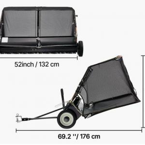 Vontatható gyepseprő 132 cm – fű- és lombgyűjtő fűnyíróhoz