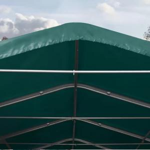Wikinger Ponyvagarázs mobilgarázs , 6x18m, PVC ponyva, sötét zöld