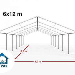 XXL Premium pavilon, sörsátor, parti- és rendezvénysátor 6 × 12 m – 72 m², vízálló PE ponyva, horganyzott acélvázzal