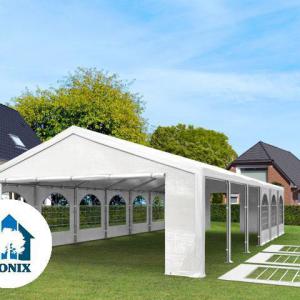 XXL Premium pavilon, sörsátor, parti sátor és rendezvénysátor 6 × 12 m – 72 m², szürke, 100%-ban vízálló PE ponyvával, stabil horganyzott acélvázzal