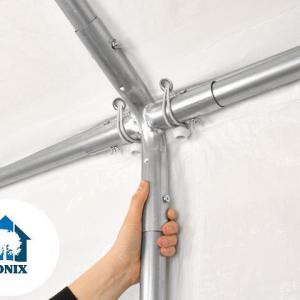 XXL Premium Pavilon, sörsátor  parti sátor rendezvénysátor 6x12 m ponyva PE (72m2)  szürke