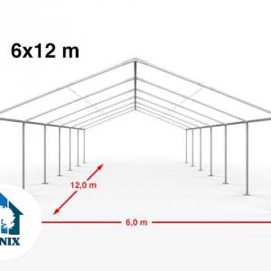 XXL Premium rendezvénysátor parti sátor 6x12 m ponyva PE fehér