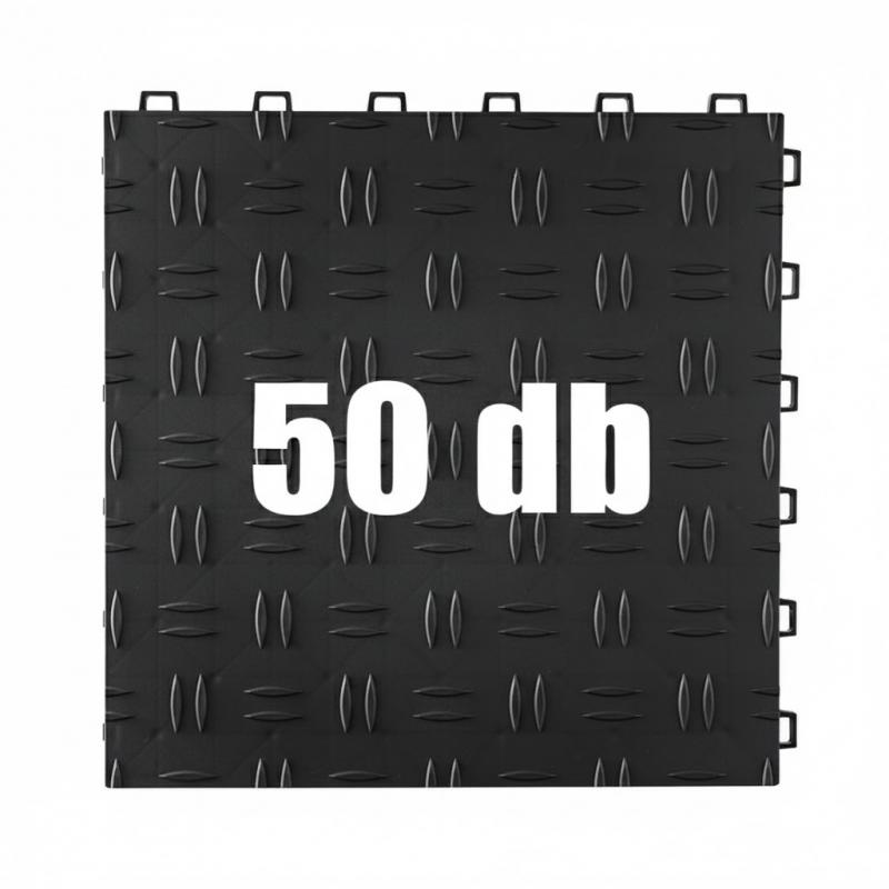 Garázscsempe garázspadló burkolólap  30,5x 30,5 cm (4,2 m2) 50db fekete