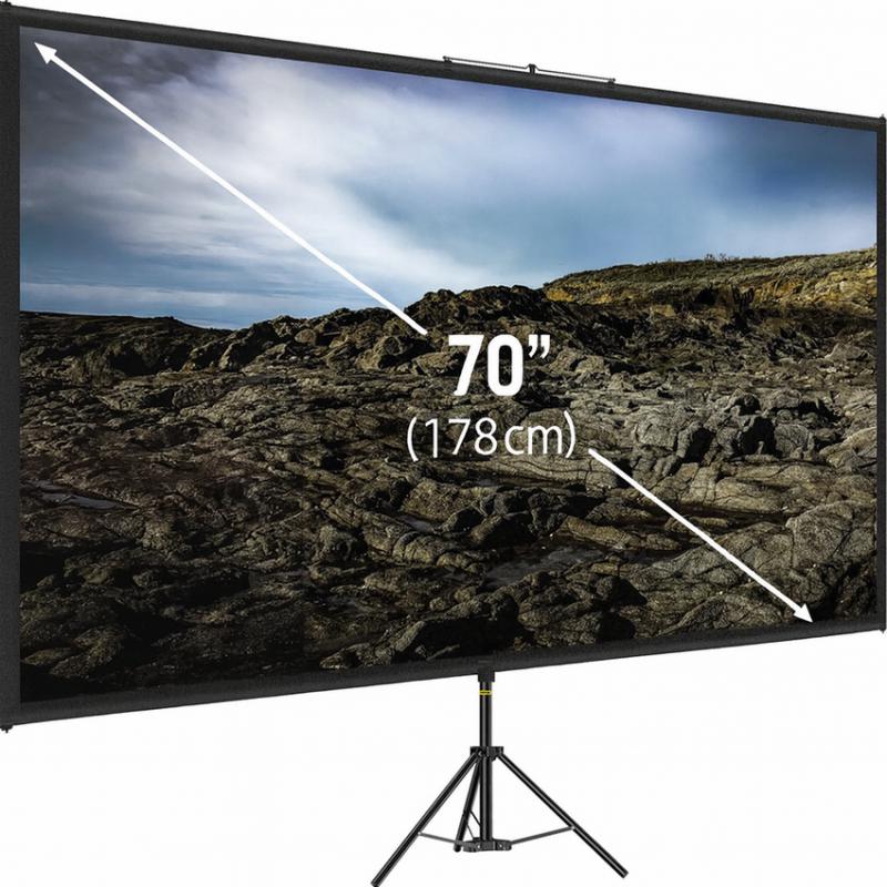 Hordozható 4K HD Projektor Vászon Állvány –178 cm