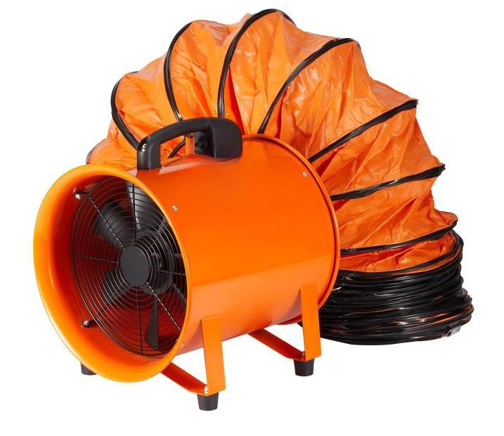 Hordozható elszívó ventilátor 304,8 mm csőtömlővel 5m – ipari szellőztetéshez