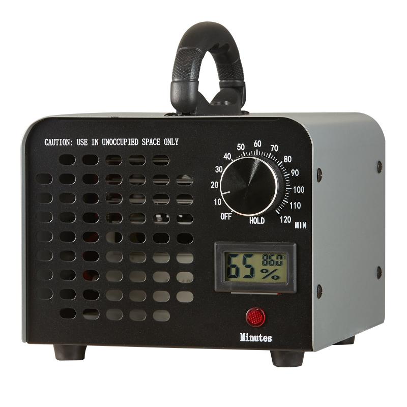 Ipari ózongenerátor – 36 000 mg/h ózonkibocsátás, 115 W teljesítmény, 0–120 perces időzítő, akár 300 m² lefedettség