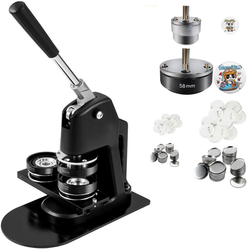 Kitűző készítő gép – 58mm-25mm, 500 db gombbal