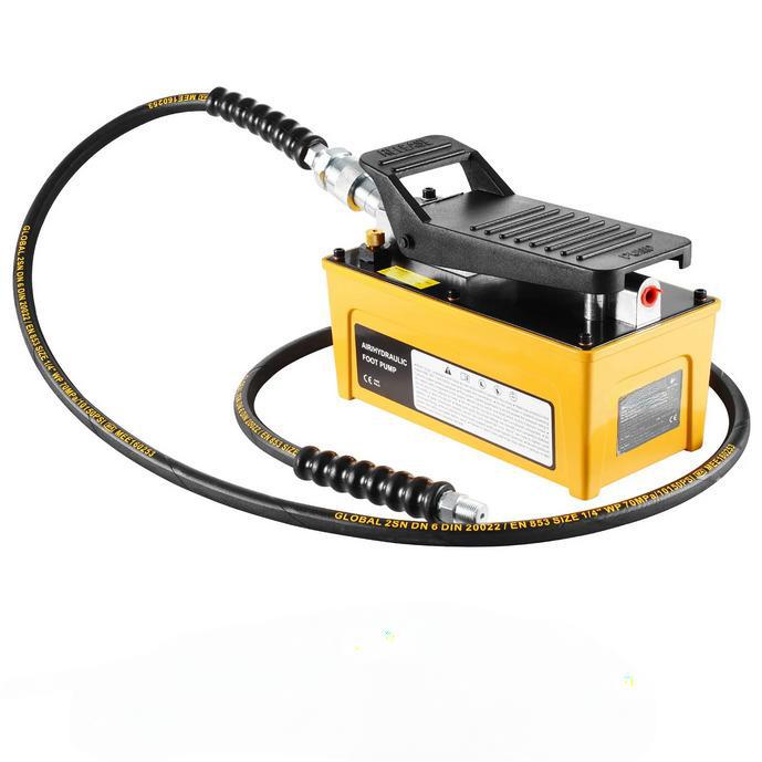 Levegős hidraulikus lábpumpa, 1,6 l, 700 bar sárga