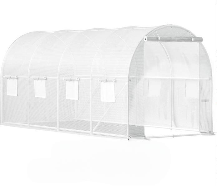 Melegház, üvegház horganyzott acél kerettel 4,5 × 2,0 × 2,1 m