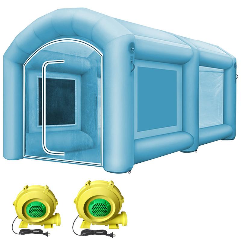 Mobil festőfülke, festő sátor légfúvóval 4 x 2,5 x 2,2 m