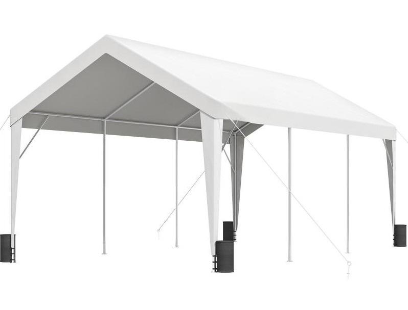 Mobilgarázs, kocsibeálló, partisátor 3x6m tartozék 4db homokzsákkal fehér