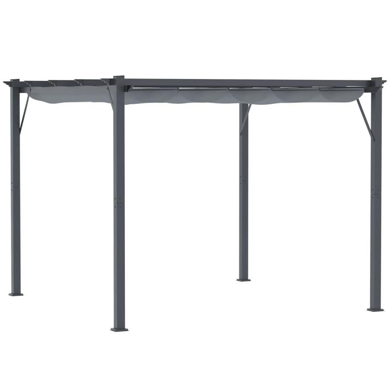 Modern alumínium Pergola kerti pavilon 3x3m szürke