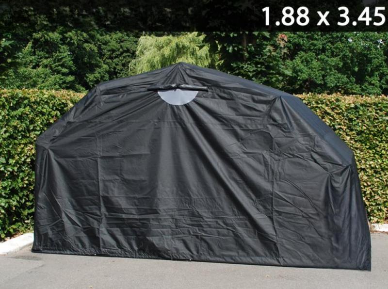 Motorgarázs,sátorgarázs összecsukható garázs 1,88x3,45x1,9 m, Fekete