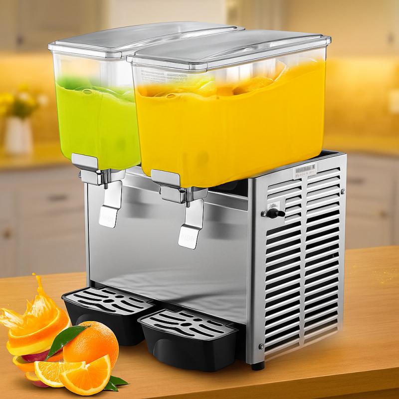 Multifunkcionális gyümölcslé-adagolóital 2 tartályos