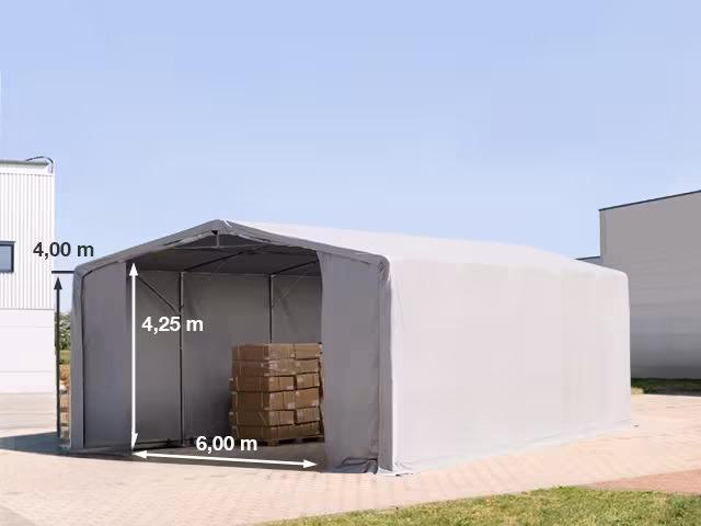 Outlander raktársátor ponyva csarnok  8x10m,  oldalmagasság 4,00 m ponyva PVC  szürke
