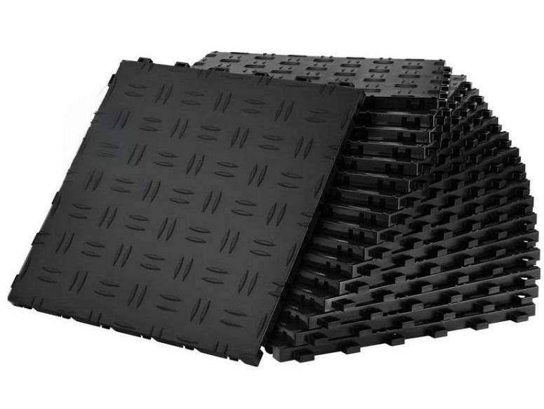 Padlóburkolat garázspadló, padozat  burkolólap  30,5x 30,5 cm fekete 25 db