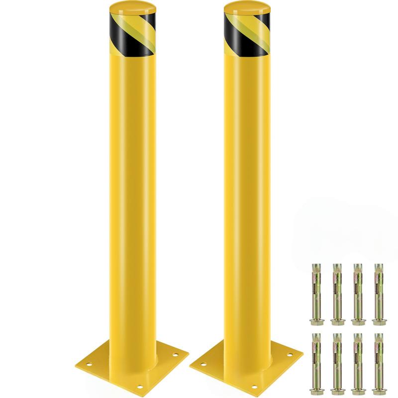 Parkolásgátló oszlop sárga 91 cm átmérő 11 cm 2db-os készlet