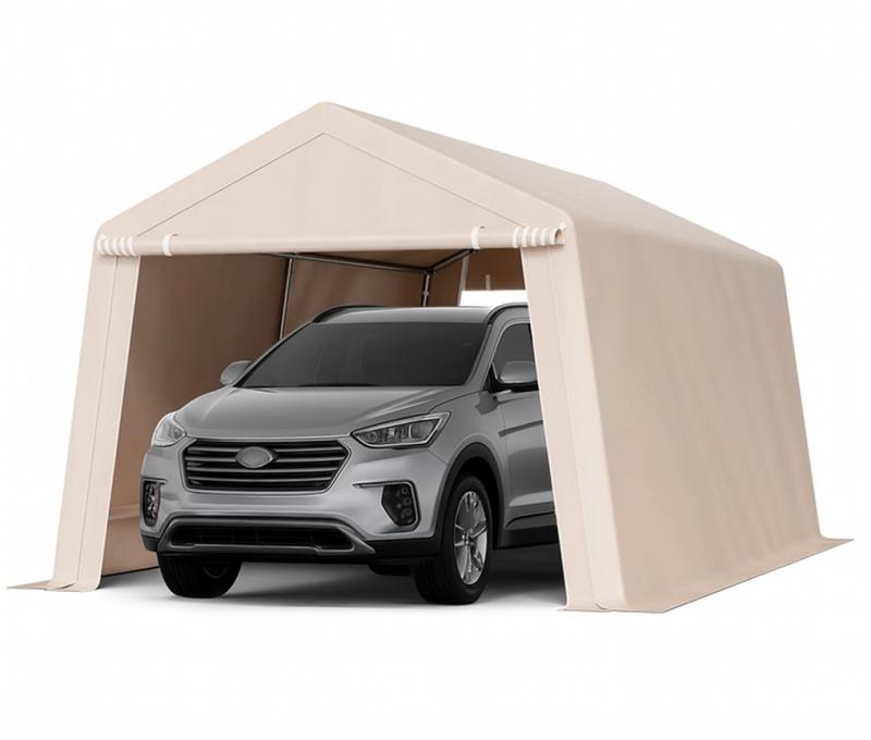 Ponyvagarázs, mobilgarázs, tárolósátor 3 x 4,6m  (33,9 m³) bézs