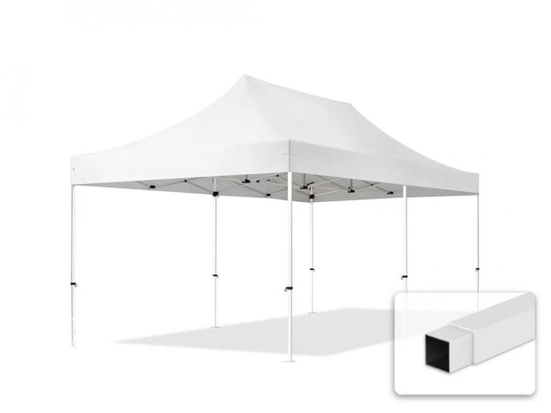 Pop-up  összecsukható pavilon rendezvénysátor 3x6m ponyva PVC oldalpanel nélkül  fehér