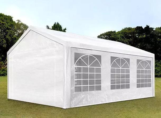 Premium rendezvénysátor parti sátor 4x6 m, ponyva PE 350 fehér