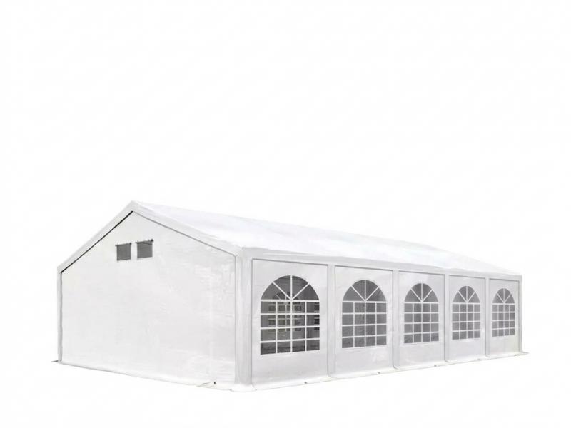 Premium rendezvénysátor partisátor 5x10 m ponyva PE fehér erősített szerkezettel