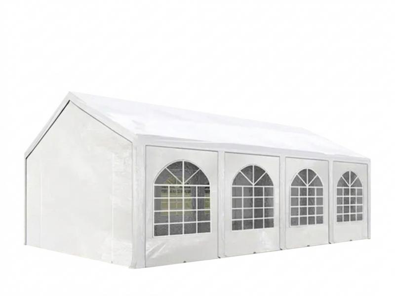 Premium rendezvénysátor partisátor 8x4m, ponyva PE 450 fehér