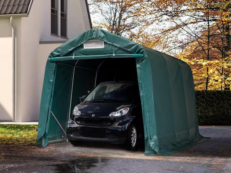 Professional Ponyvagarázs mobilgarázs 2,4x3,6m PVC ponyva zöld