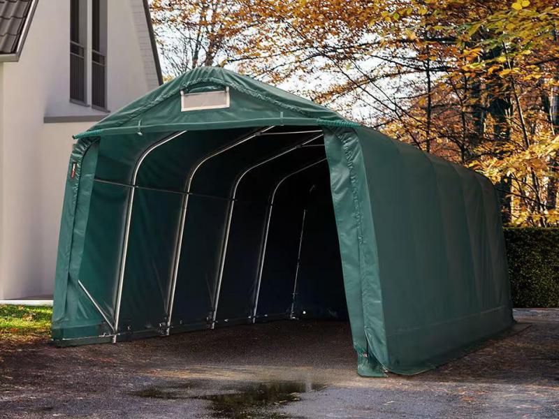 Professional Ponyvagarázs mobilgarázs 3,3x6m zöld, statikai csomaggal