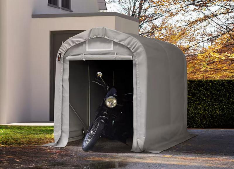 Professional Ponyvagarázs mobilgarázs motorgarázs 1,6x2,4m, PVC ponyva, szürke