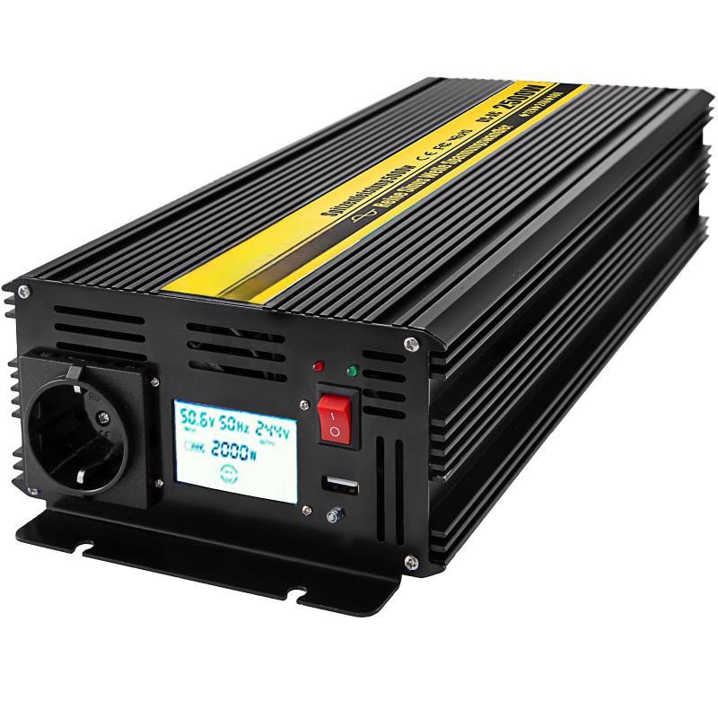 Professzionális 2500 W-os tiszta szinuszos inverter – stabil 230 V AC áramforrás 12 V DC rendszerekhez