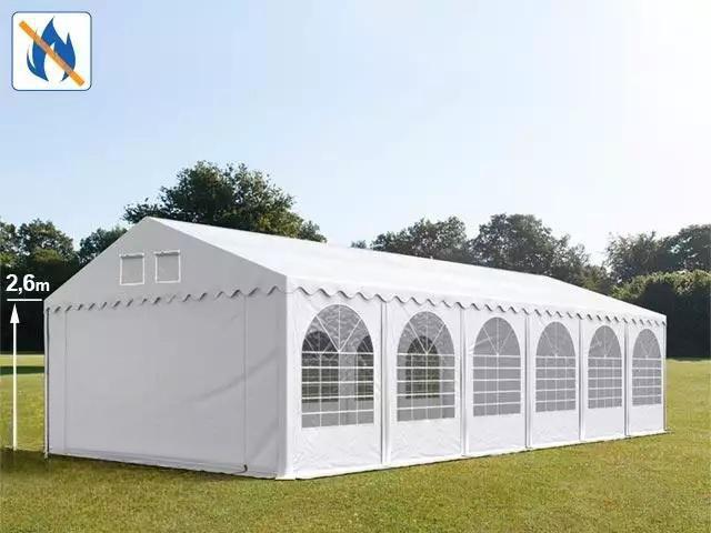 Professzionális extra erős rendezvénysátor  6x12 m, ponyva lángálló PVC oldalmagasság + 2,6m erősített szerkezet